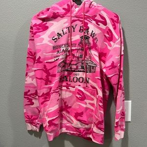 Small Pink Camo Salty Dawg Saloon Hoodie